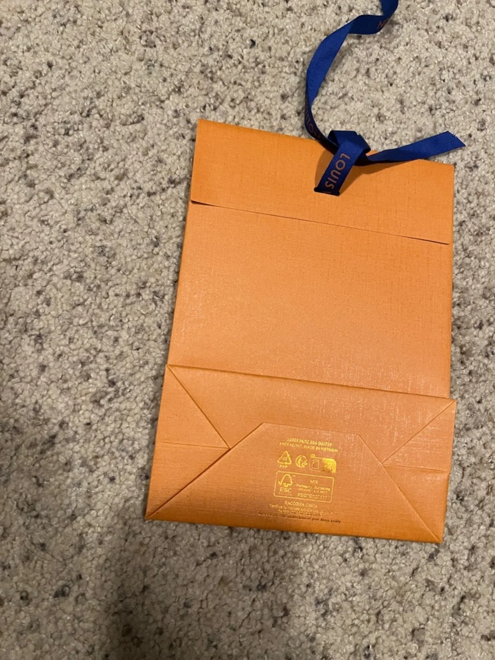 Louis Vuitton Orange Box with Blue Ribbon